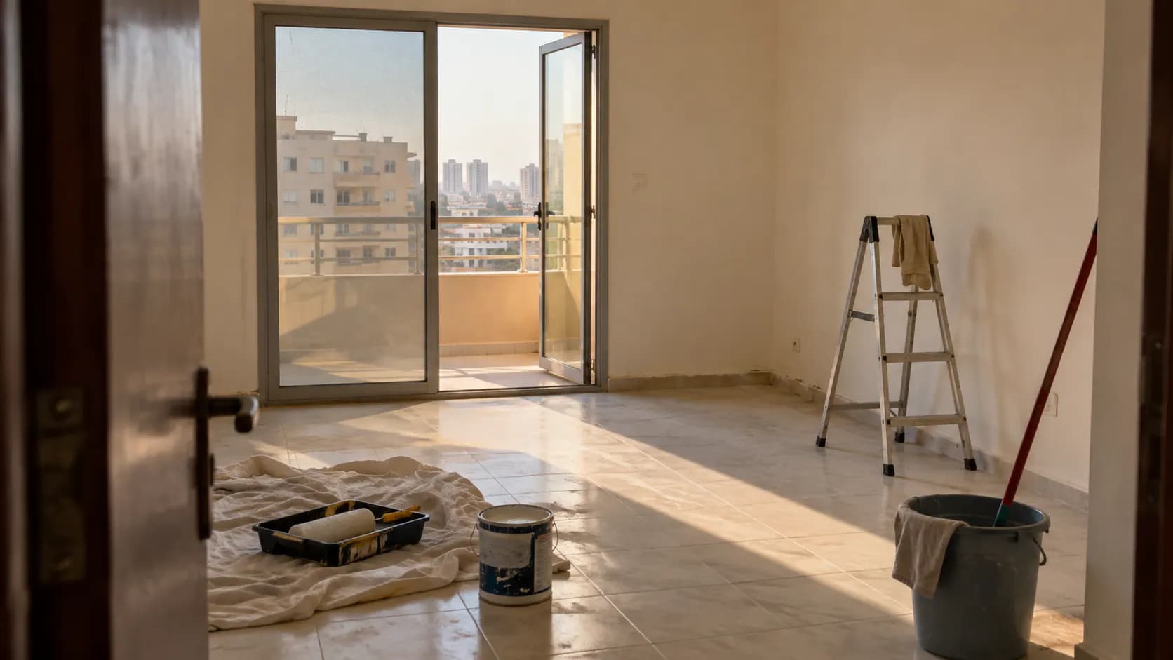 Vacant Sharjah apartment being prepared for its next tenancy